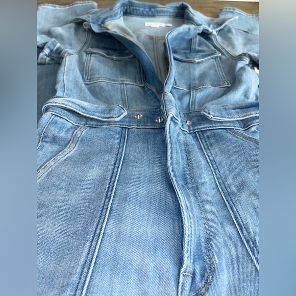 Good American Fit for Success Light Blue Denim Jumpsuit - Picture 7 of 11